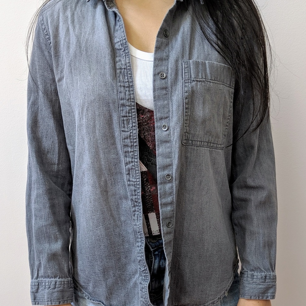 Banana Republic Gray Denim Shirt